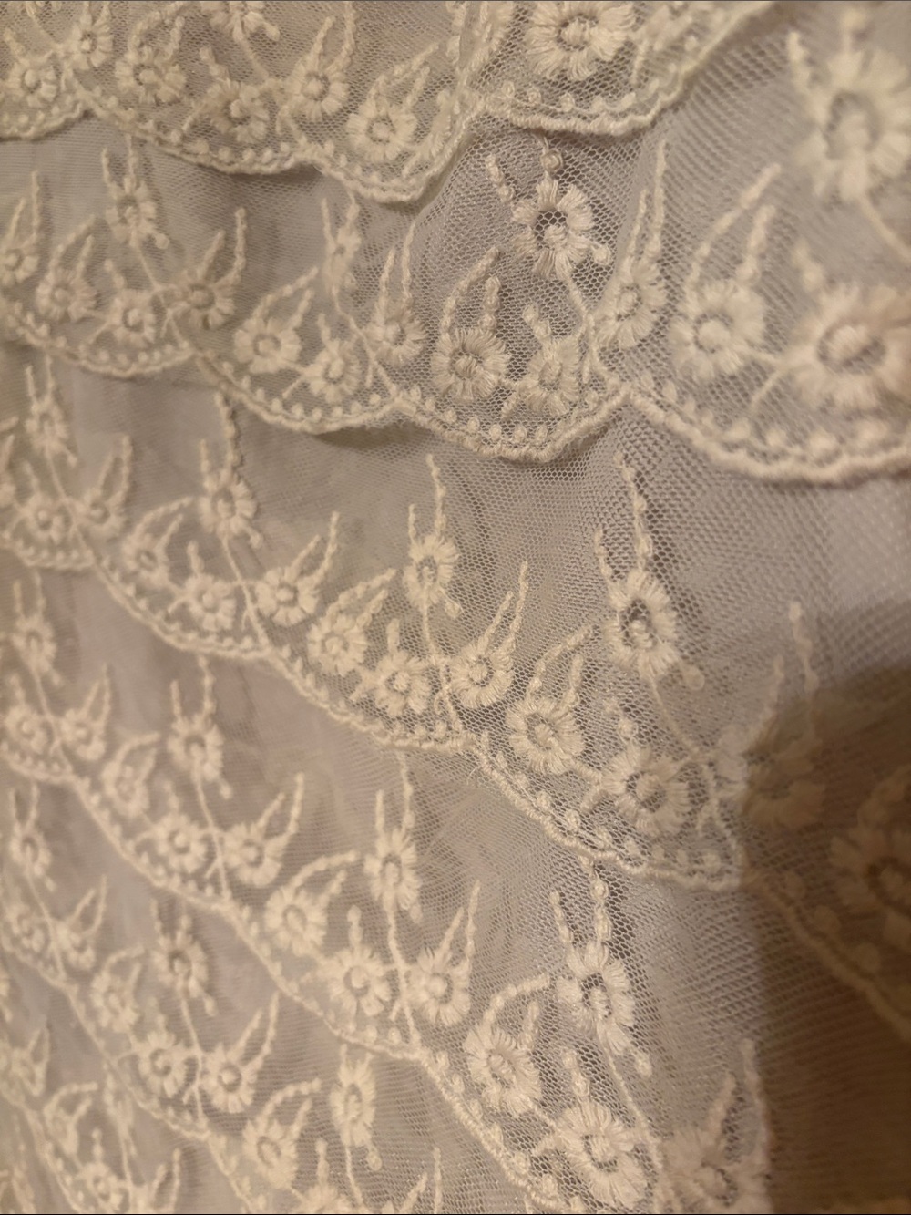 Charlotte Russe Ivory Lace Tiered Mini Dress - Picture 3 of 4